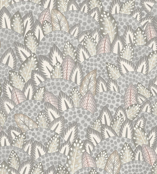 Zulu Terrain Wallpaper by Cole & Son Heath Grey & Blush