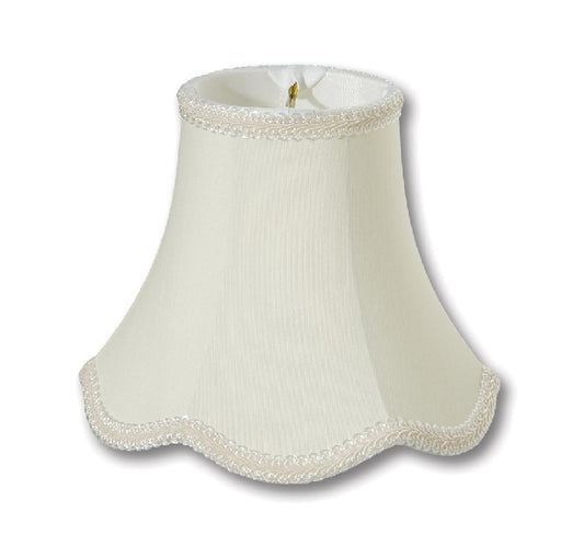 3" x 6" x 5" Scallop Bell Chandelier Shade, Torpedo Bulb Clip Fitter