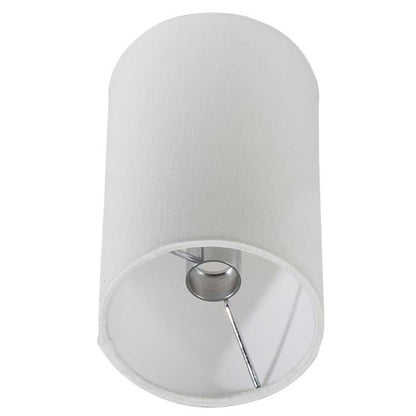 Cylinder style Chandelier Hardback Shade, 4(T) x 4(B) x 6.5(H), Off-White Linen