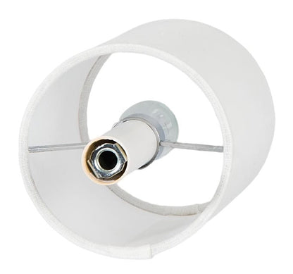 Cylinder style Chandelier Hardback Shade, 4(T) x 4(B) x 6.5(H), Off-White Linen