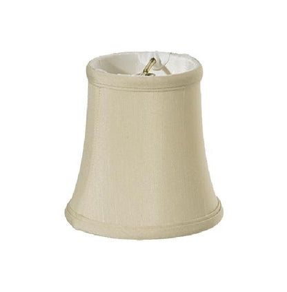 Chandelier Shade Mini Bell with 6" Base Diameter, Tissue Shantung, Choice of Color