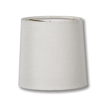 Off White Color Linen Chandelier Mini Retro Drum style Hardback Shades are made of Fine Linen material with rolled edge top & bottom. Lined with white styrene material, Choice of Size