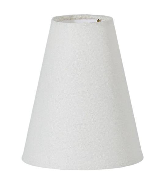 Chandelier Deep Drum Shade, Off White Linen