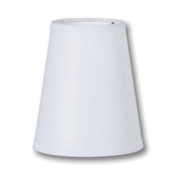 Chandelier Shade, Tapered Deep Empire, 4(T) x 6(B) x 7(H), White Color Linen