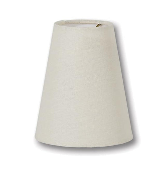 Chandelier Shade, Tapered Deep Empire, 3(T) x 5(B) x 6(H), Eggshell Color Linen