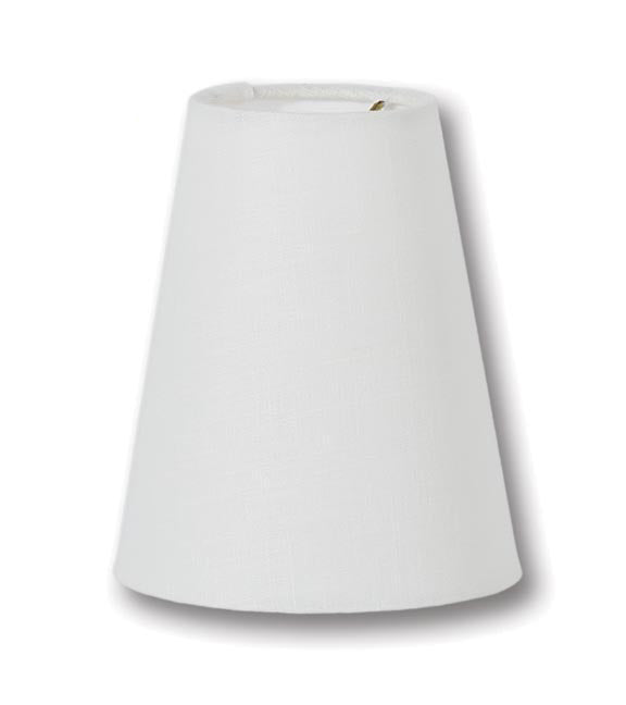 Chandelier Shade, Tapered Deep Empire, 3(T) x 5(B) x 6(H), Off White Color Linen