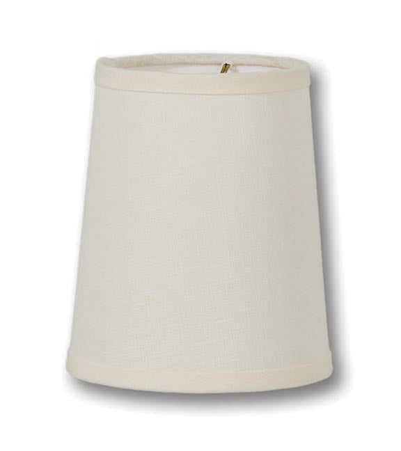 Chandelier Deep Drum Shade, Eggshell Color Linen