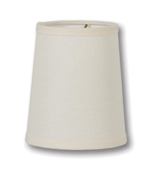 Chandelier Deep Drum Shade, Eggshell Color Linen
