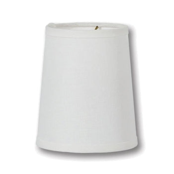 Chandelier Deep Drum Shade, 4(T) x 5(B) x 6(H), Off White Color 100% Linen