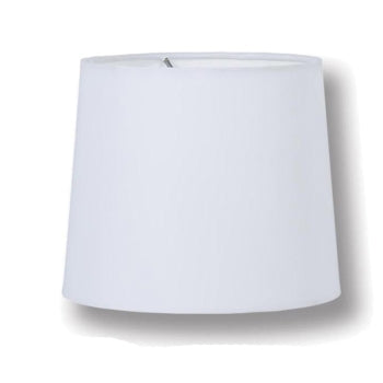 Retro Drum Lamp Shade, White Color, Microfiber Chiffon, Nickel Plated Washer Fitter, Choice of Size