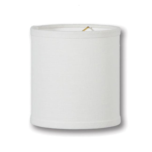 Chandelier Deep Drum Hardback Shades, Off White Color, 100% Fine Linen, Choice of Size