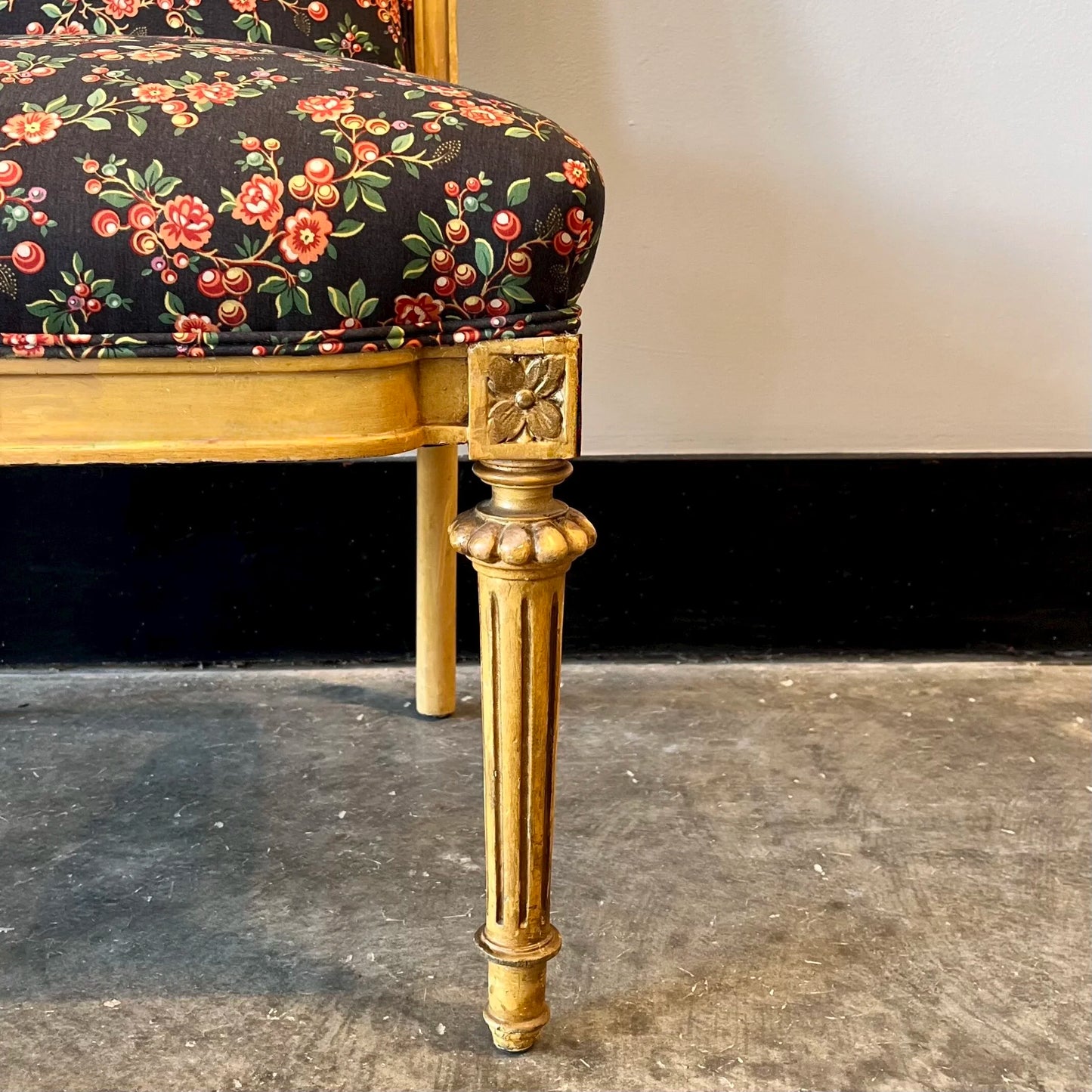 Antique French Carved Petite Chair