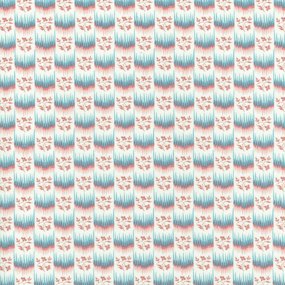 Harting Fabric by Titley & Marr in Rose & Aqua