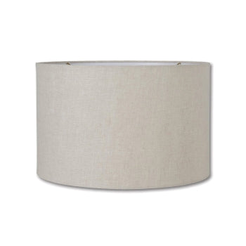 Mid Century Retro Drum Lamp Shade, Natural Color, 100% Fine Linen, Choice of Size