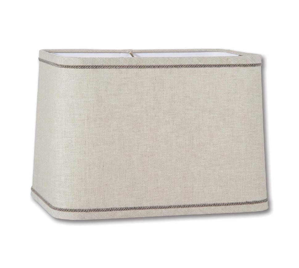 Natural Linen Round Corner Rectangle Lampshade