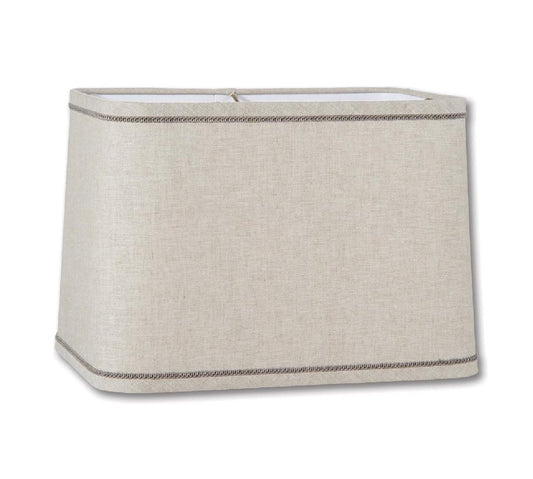 Natural Linen Round Corner Rectangle Lampshade