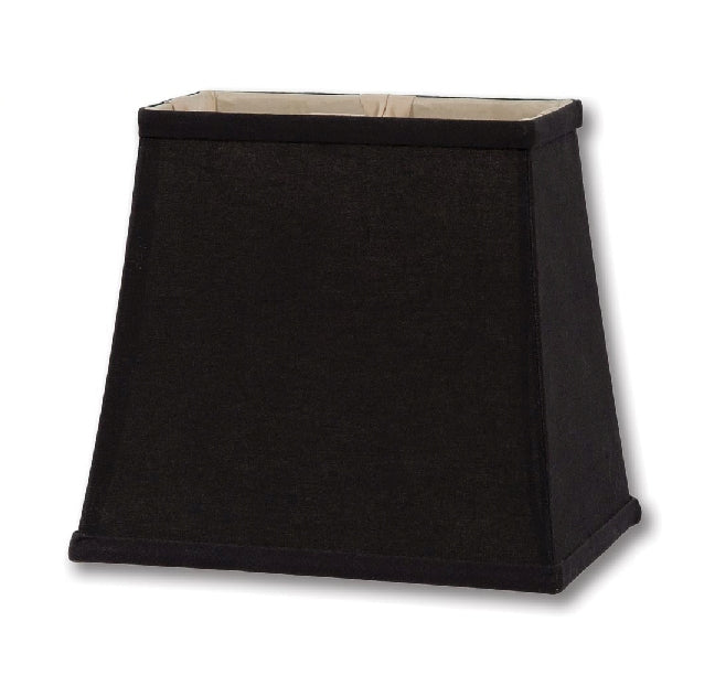 Retro Rectangle Lamp Shade, Black Color 100% Fine Linen Material, Choice of Size