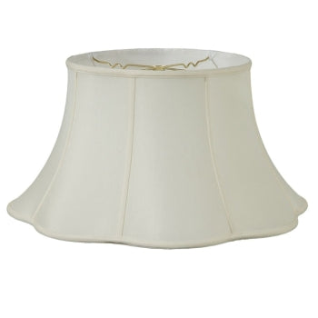 Floor Lamp Out Scallop Empire Shade, Eggshell Color Tissue Shantung