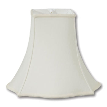 Eggshell Square Out Scallop Bell, Tissue Shantung