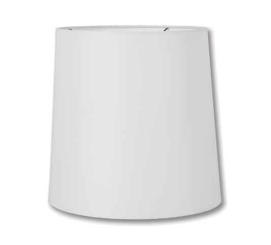 Tapered Deep Drum Lamp Shades - White Color, Microfiber Chiffon Material, Choice of Size