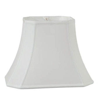 Cut Corner Rectangle Lamp Shade, Off White Color, Tissue Shantung Material