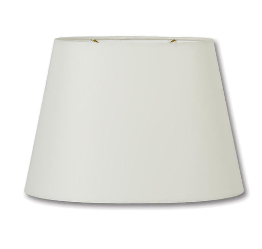 Oval Hardback Lamp Shade, Ivory Color, Microfiber Chiffon Material, Choice of Size, image 1 of 2