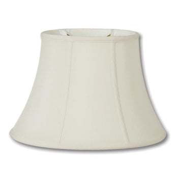Oval Bell Lamp Shades, Eggshell Color, Tissue Shantung Material, Choice of Size