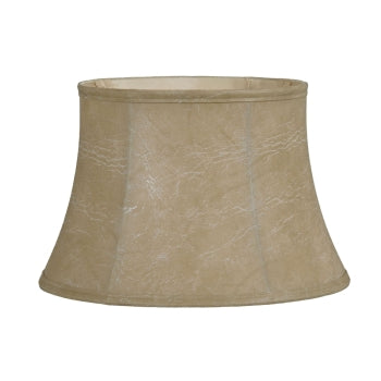 Faux Leather Shallow Drum Shade
