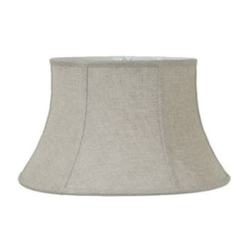 Natural Color Fine Linen Floor Lamp Shallow Drum Shade