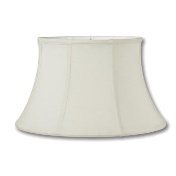 Eggshell Tissue Shantung Shallow Drum Floor Lamp Shade, Choice of Size