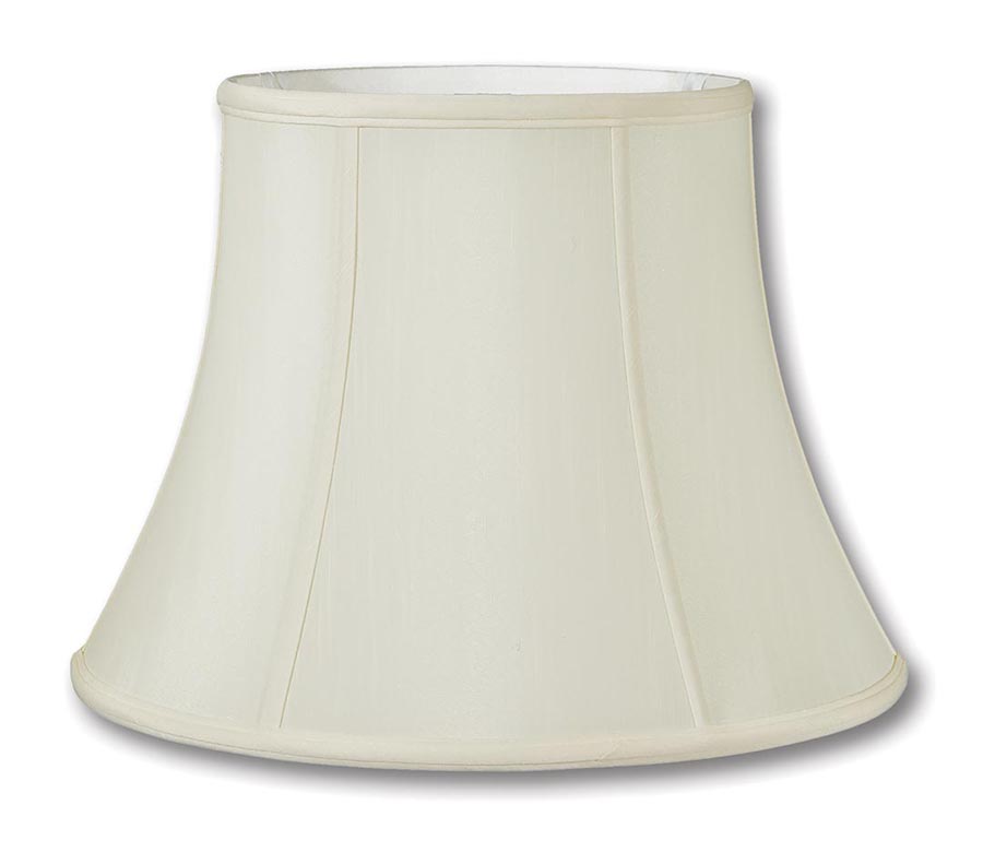 Eggshell Color Tissue Shantung Deluxe Modified Bell Shade, Choice of Size