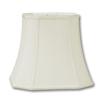 Cut Corner Square Lamp Shade, Eggshell Color, Tissue Shantung Material