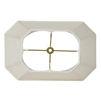 Cut Corner Rectangle Lamp Shade, Off White Color, 100% Fine Linen, Choice of Size
