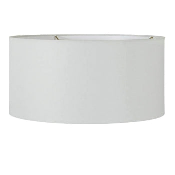 Mid Century Shallow Drum Lamp Shades, Off White Color, 100% Fine Linen, Choice of Size