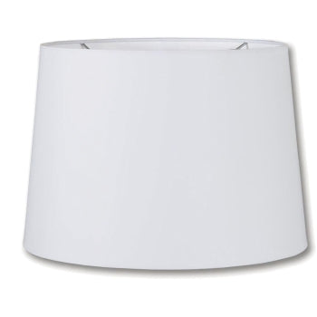 Retro Drum Lamp Shade, White Color, Microfiber Chiffon, Nickel Plated Washer Fitter, Choice of Size