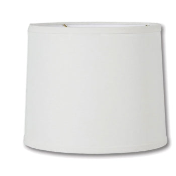 Deep Retro Drum Lamp Shade, Off White Color, 100% Fine Linen Material, White Styrene Lining, Choice of Size