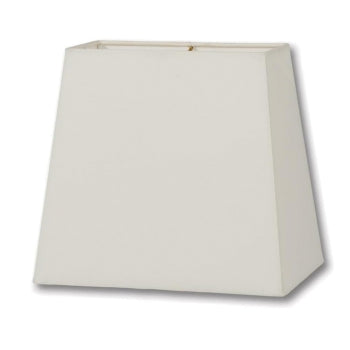 Tapered Retro Rectangle Hardback Shade, Ivory Color Microfiber Chiffon, Choice of Size