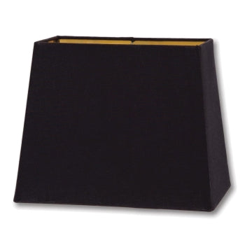 Tapered Retro Rectangle Hardback Shade, Black Color, 100% Fine Linen, Choice of Size