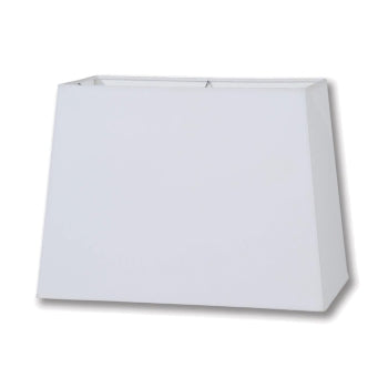 Tapered Retro Rectangle Hardback Shade, White Color Microfiber Chiffon, Choice of Size