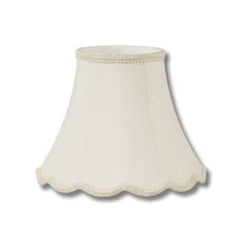 Deluxe Scallop Bell with Gimp Trim, Eggshell Color, Choice of Size