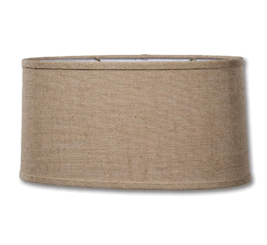 Almond Color Burlap Retro Oval Hardback