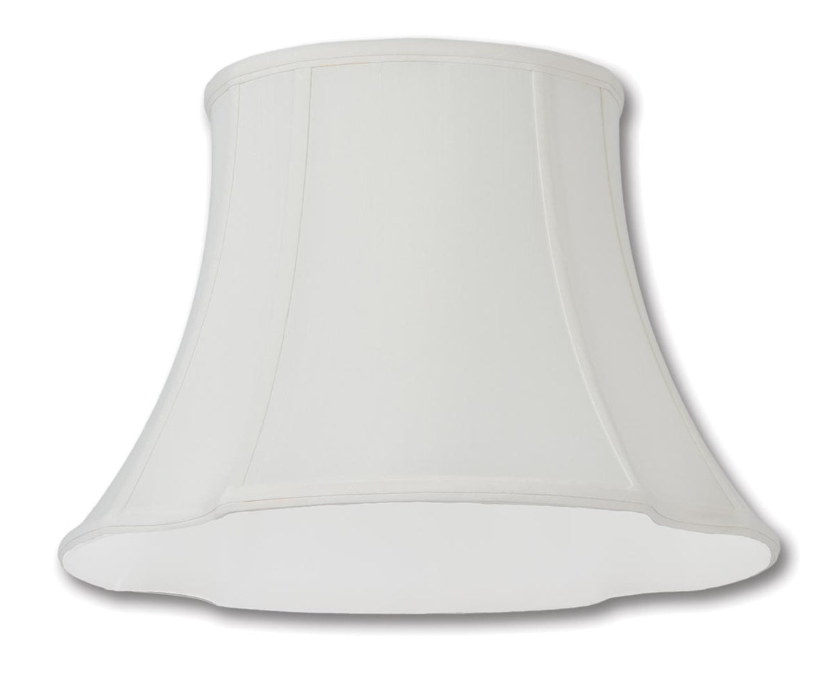 French Oval Lamp Shades, Off White Tissue Shantung Material, Choice of Size