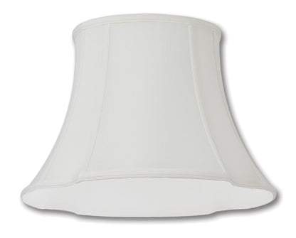 French Oval Lamp Shades, Off White Tissue Shantung Material, Choice of Size