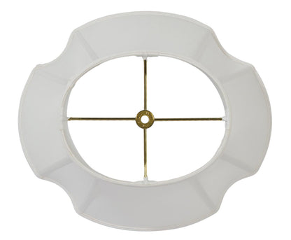 French Oval Lamp Shades, Off White Tissue Shantung Material, Choice of Size