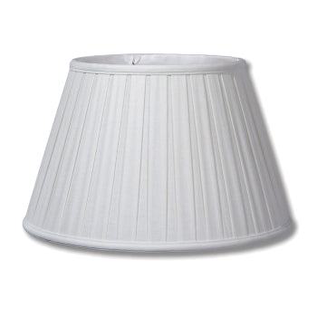 White Ivory Linen Empire Box Pleat Softback Shade, Choice of Size