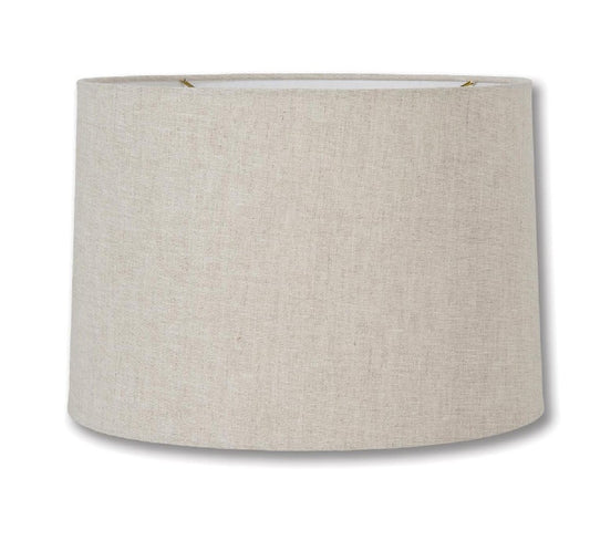 New Drum Style Lamp Shade, Natural Color, 100% Fine Linen Material, Choice of Size