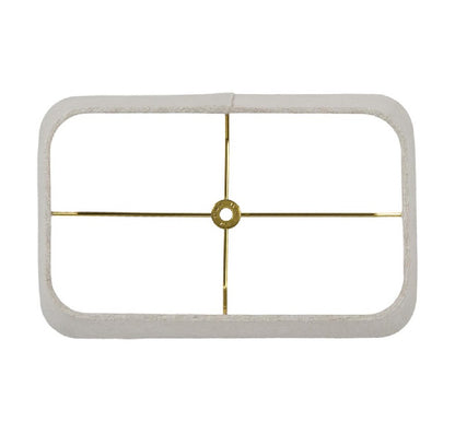 Round Corner Rectangle Hardback Shade, Off White Color 100% Fine Linen, Choice of Size