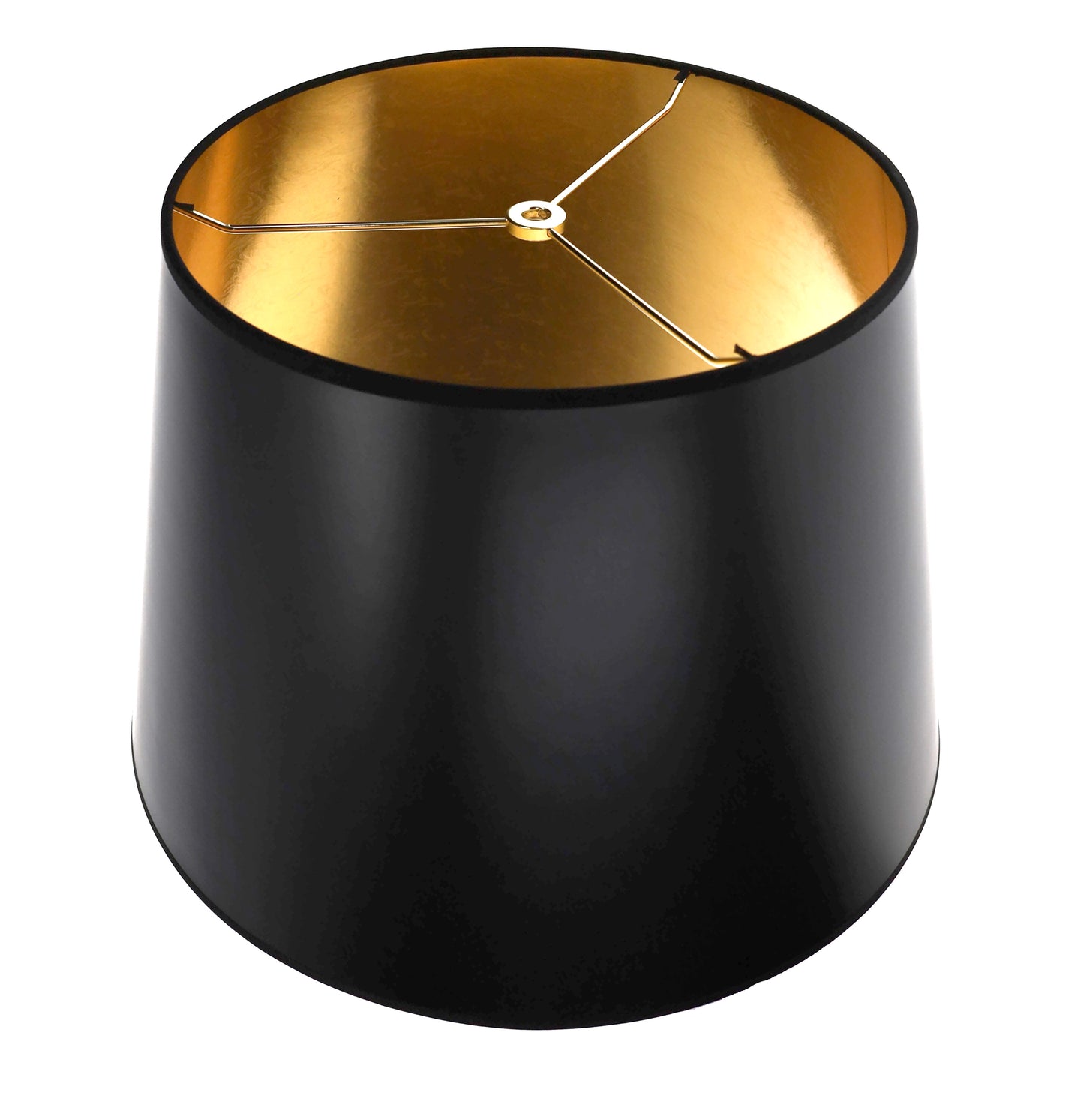 Black Paper Deep Drum Hardback Lampshade Gold Lined