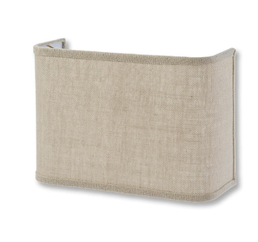 Half Lamp Shades for Sconces and Bed Side Lamps - Natural Color, Burlap material