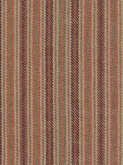 Nancy Stripe Fabric by Holland & Sherry in Persimmon